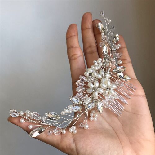 Wedding Hair Comb Pearl Hair Pins and Clips for Women Bride
