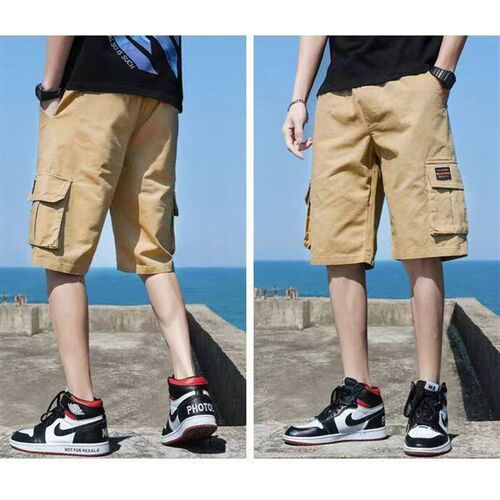 Summer New Flow Casual Pants Loose 5-point Meium Pants Multi