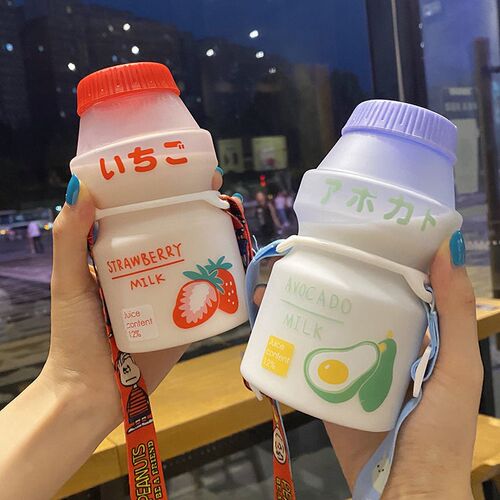 450ml Yogurt Plastic Water Bottle for Girls Children Tour Fr