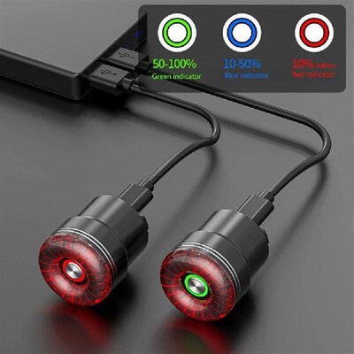 LED Bicycle Tail Rear Light Smart Brake Sensing