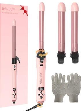 Auto Hair Styling Curler Ceramic Curling Iron Wand Set With