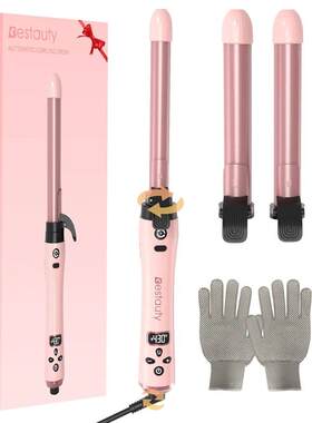 Auto Hair Styling Curler Ceramic Curling Iron Wand Set With