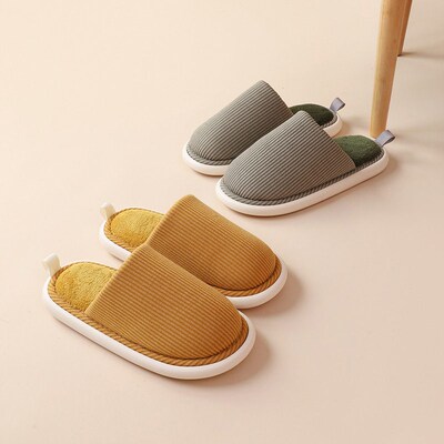 Couple Cotton Slippers, Womens Home Style, Indoor Non-slip