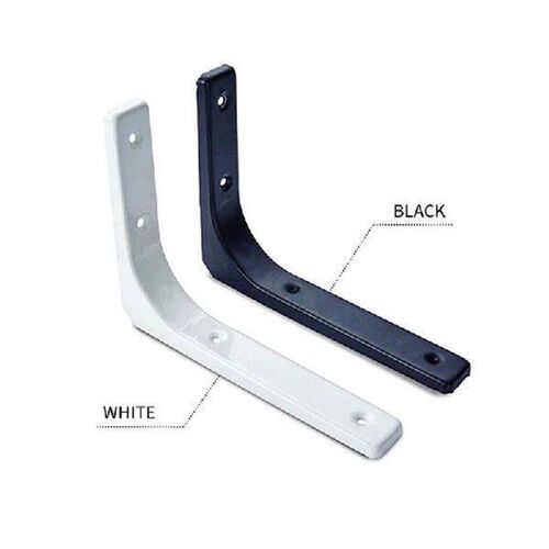 Helf Brackets L-shaped Floating Wall Shelves Black And