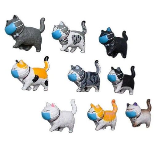 1Pc Cute Mini Fridge Magnets Cartoon Cat 3D Magnetic