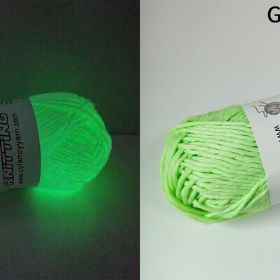 50g Luminous Yarn Polyester Hand Knitted Luminous Yarn DIY W