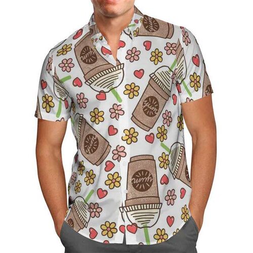 Mens Vocation Lapel Camisa Summer Hawaiian Shirts 3d Printe