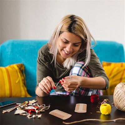 AB08-4Pcs Macrame Fringe Comb Brush Macrame Brush For