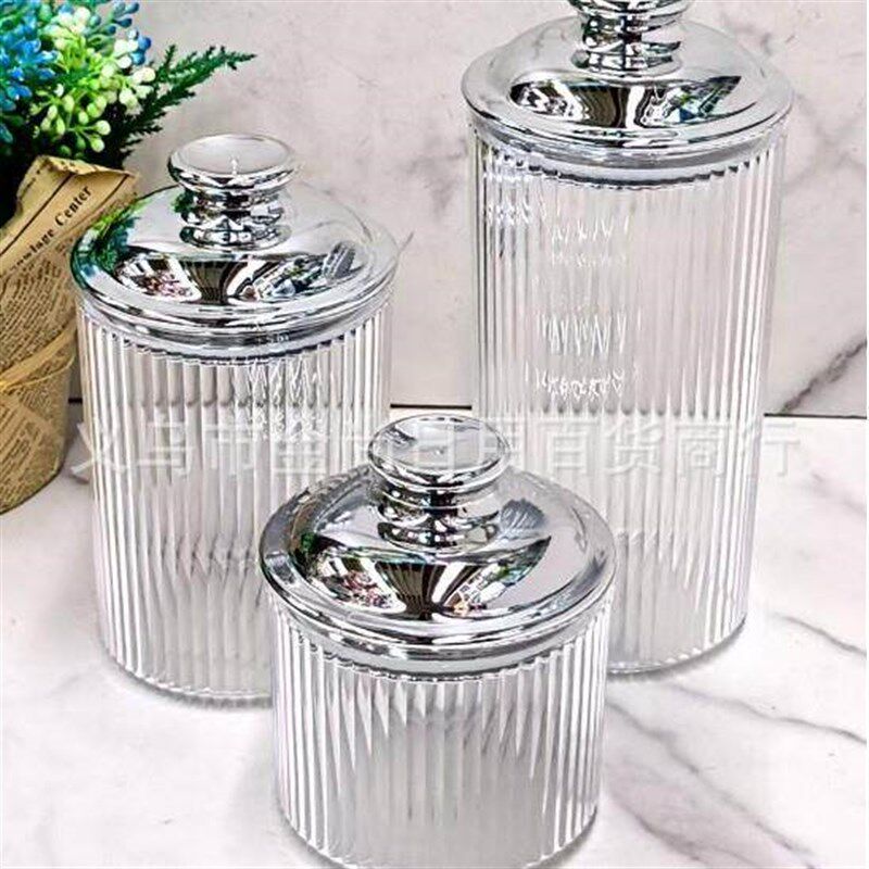 Clear plastic canister for snacks, dried goods, tea storage, - 实物图