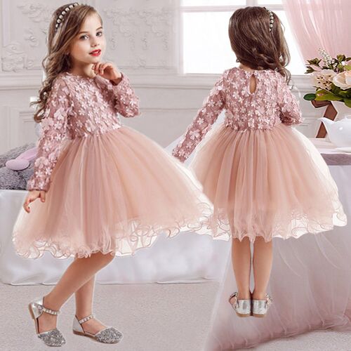 Girls Flower Dress Kids Lace Dresses For Girls Casual Style