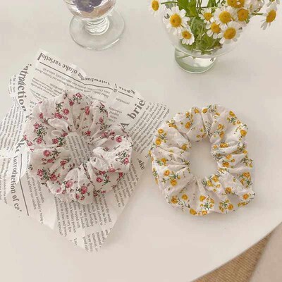 1PC Chiffon Scrunchies Hair Ties Accessories Scrunchie Ornam
