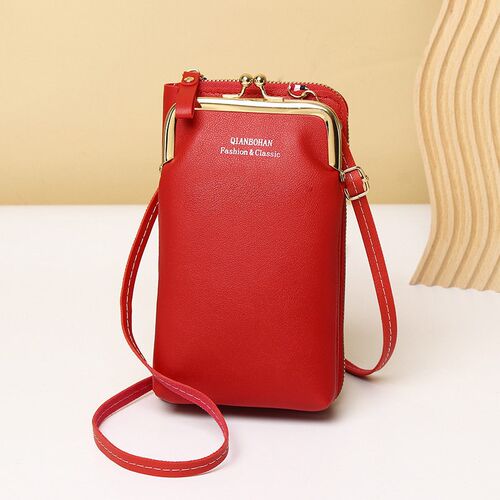 2023 Women Wallet Solid Color Leather Shoulder Straps Should