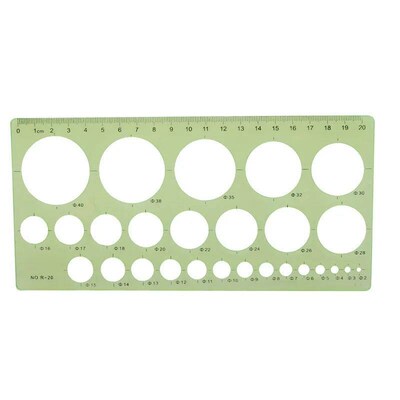 1 Pcs Plastic Template ruler Students Rectangle Shape Great