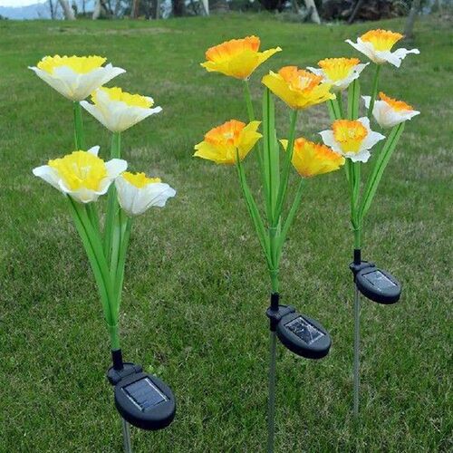 1/2Pcs Outdoor Garden Lamp 4 Heads Design Auto On/Off