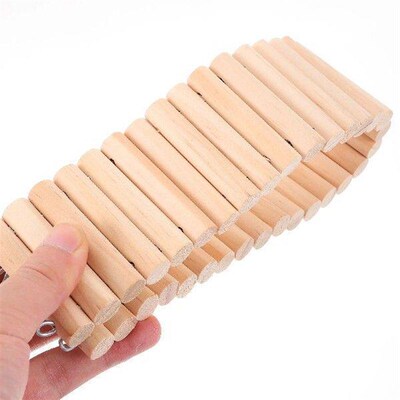 Wood Ladder Toy Hamster Climbing Chinchilla for Cage Decor