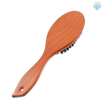 Natural Boar Bristle Hairbrush Massage Comb Smooth Hair