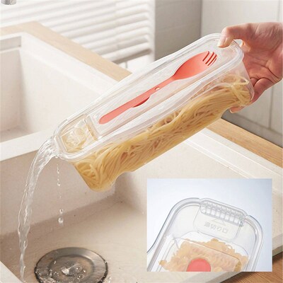Microwave Pasta Cooker with Strainer Heat Resistant Pasta St