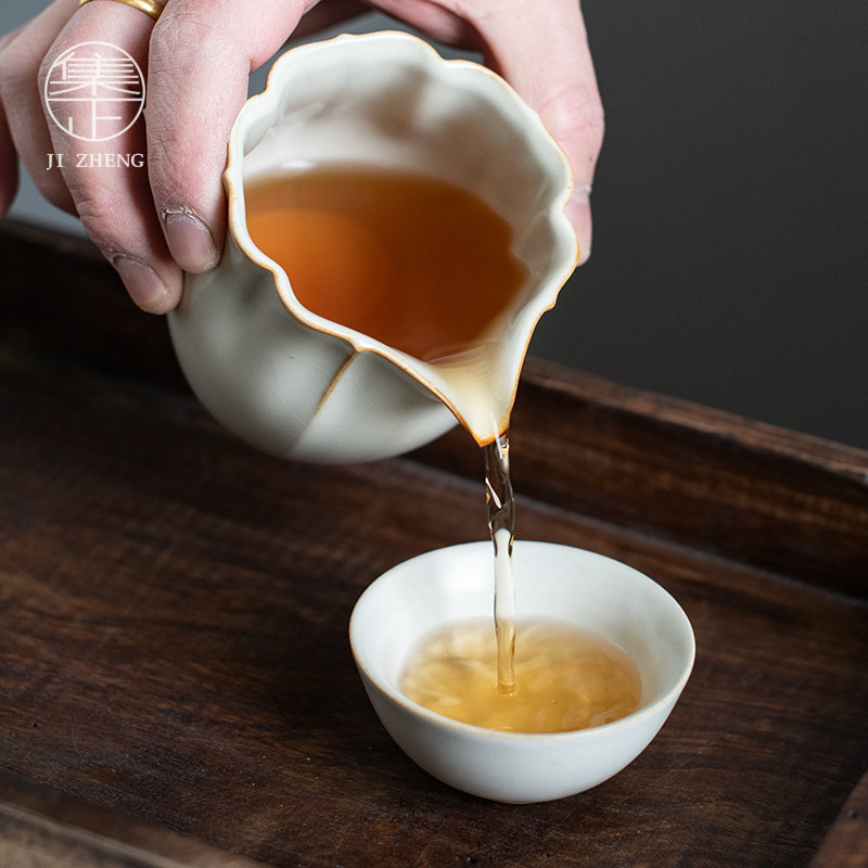 集正 汝窑陶瓷公道杯 家用功夫茶具 茶道配件分茶器 大号公杯茶海,餐饮具,公道杯,淘宝优惠券,粉丝福利购,淘宝优惠卷