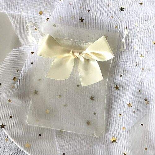 10pcs/lot Drawstring Organza Bags Gift Bags Exquisite Butter