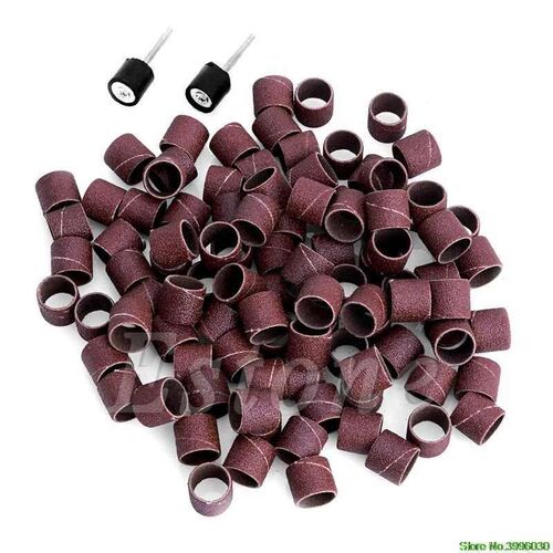 100pc+Refills+Grit+Sanding+Paper+Bands+1/2  +Drum+&+2pc+Ma