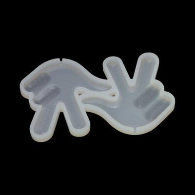 Victory Gesture Shape Silicone Lollipop Molds Chocolate Pop