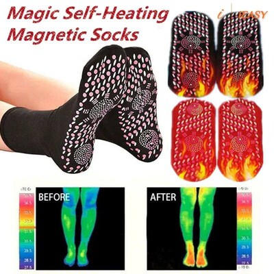1/3pairs Tourmaline Self-Heating Socks Winter Warm Thermal H
