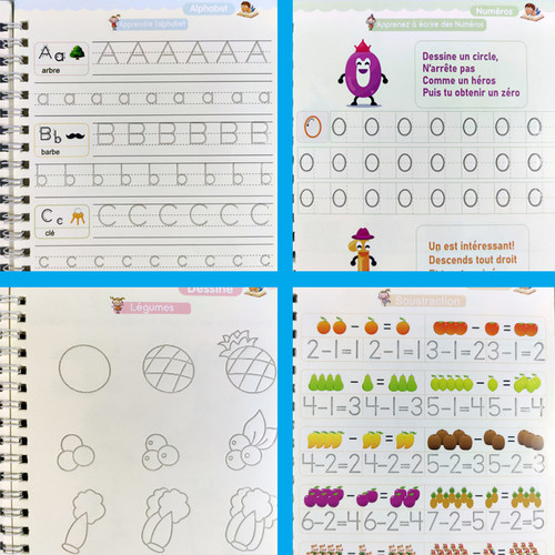3D French Groove Magic Practice Copybook Childrens Book Lea