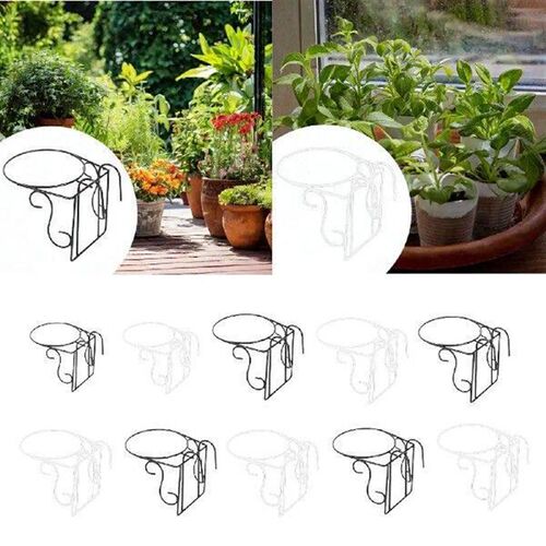 Railing Flower Pot Holder Versatile Fence Shelf Container