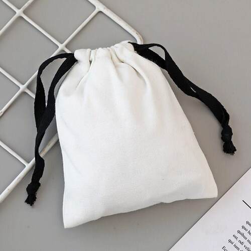 Cotton Drawstring Storage Bags White Canvas Bags Wedding
