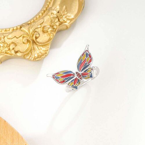 2021 Hot Sale Drop Shopping Animal Enamel Butterfly Adjustab
