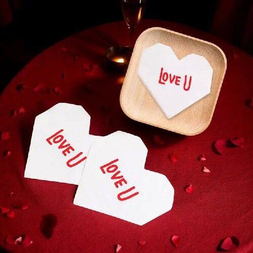 Heart Napkins Red Heart Napkins Decorative Paper Hand