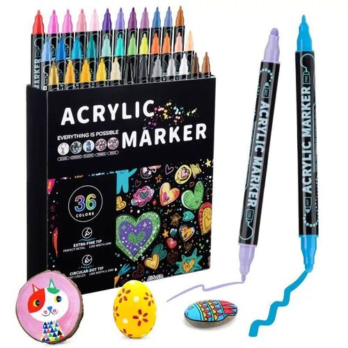 120-12 Colors Felt Tip Drawing Watercolor Art Markers Pen Du