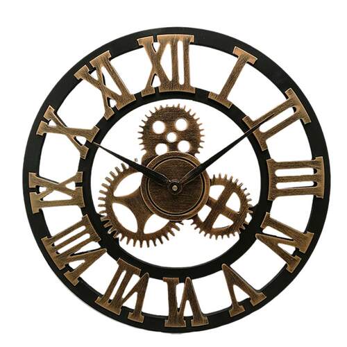 Creative retro wall clock fashion wall clock decorative gear