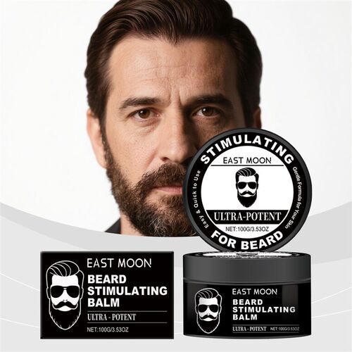 EAST MOON Mens Beard Care Balm - Gentle Nourishment for Sof