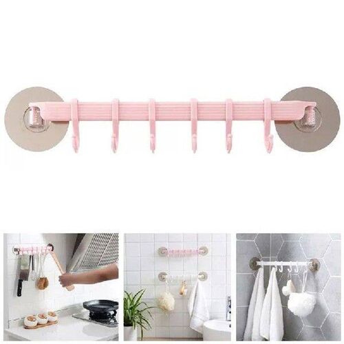 Wall Mounted Bathroom Organizer Hooks Towel Holder Kitchen