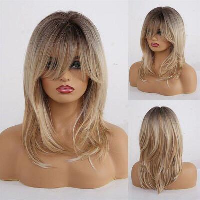 EASIHAIR Synthetic Wigs for Wome Blonde Ombre Natural Hair