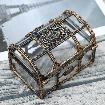 Vintage Transparent Pirate reasure Storage Box Candy Trinket