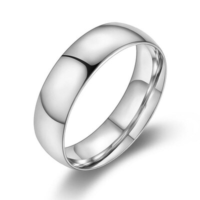 MIXMAX 50PCs Silver Plated Stainless Steel Rings For Men 2mm
