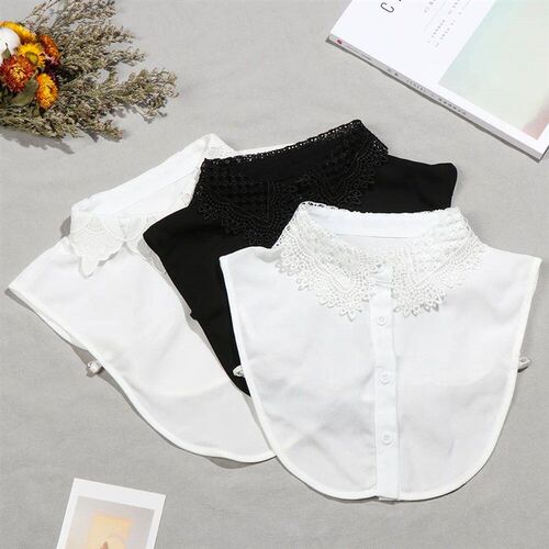 Classic Women Cotton Lace Fake Collar Vintage Detachable Clo