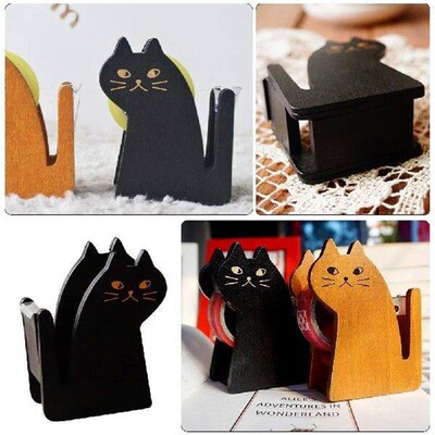 Cat Tape Holder Adorable Desktop Decorative Dispenser