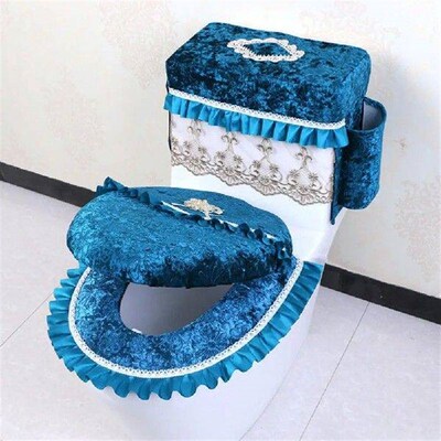 Soft Fabric Toilet Cover Luxurious Flannel Toilet Tank