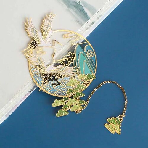 Luxury Stationery Metal Bookmark Chinese Style Vintage Bookm