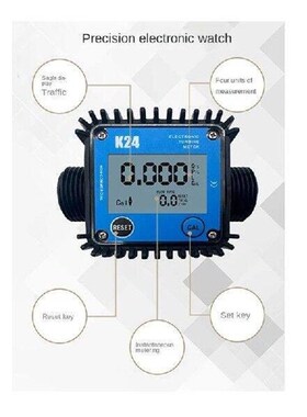 1 Piece LCD Fuel Flow Meter K24 For Turbine Digital Die-Sel