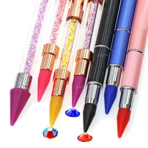 1set/lot quality Crystal Pen picking up Rhinestones Gems Sti