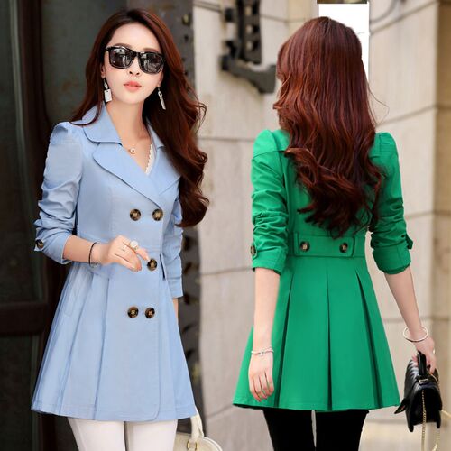 nch Coat Women Double-Breasted nchcoat Lace Female Autumn