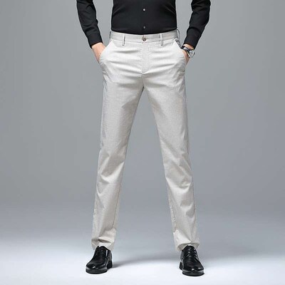 Tencel Linen Casual Pants Mens Spring and Summer New Lightw
