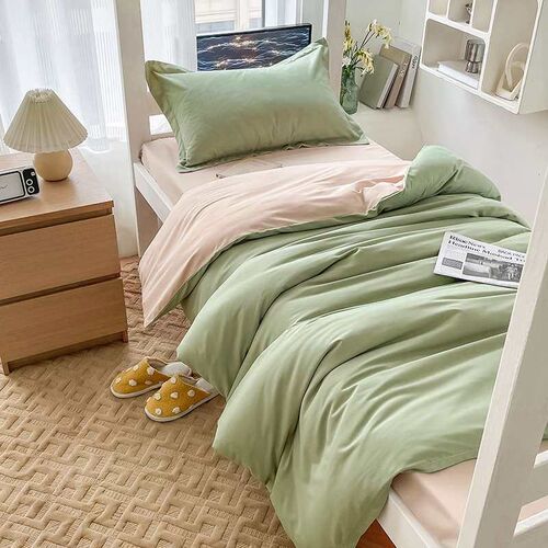 Dormitory Three-Piece Set School Bedding Washed Cotton Bed S