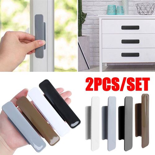 2pcs Self-adhesive Door Wardrobe Handle Window Cabinet Drawe
