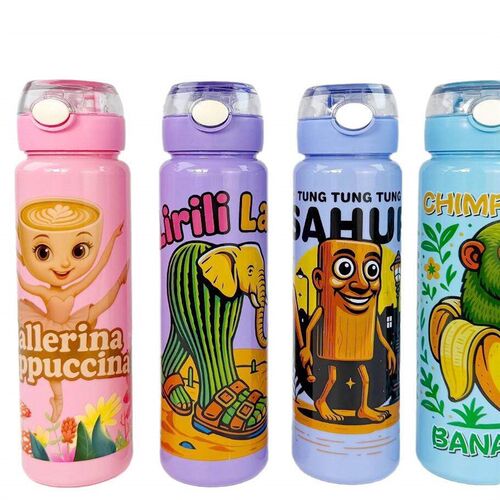 New Childrens Shan Hai Jing Water Bottle with Straw for Sum