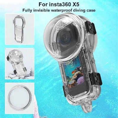 60M Invisible Dive Case For Insta360 X5 Waterproof Housing